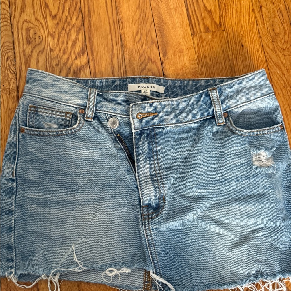 PacSun Light Blue Denim Skirt